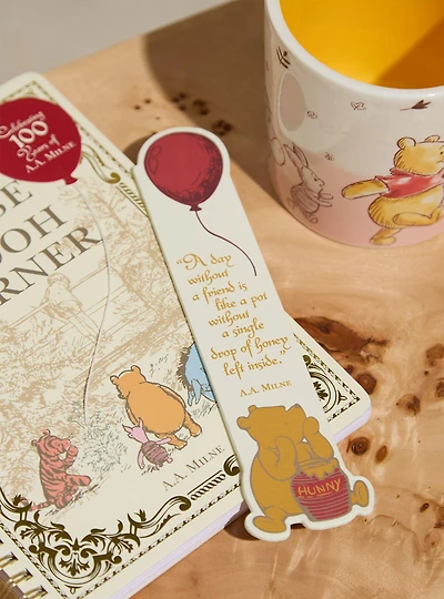 Winnie the Pooh Classic Quotes Faux Leather Bookmark