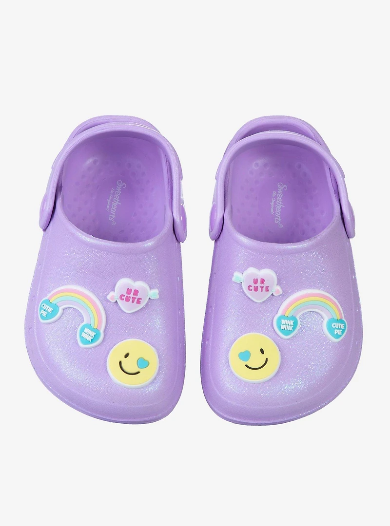 Sweethearts Candy & Rainbow Cheerful Slip-On Girls Toddler Clogs