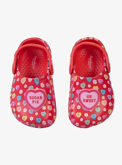 Sweethearts Conversation Hearts Adorable Slip-On Girls Toddler Clogs Red