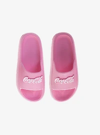 Coca-Cola Pink Script Slides Women Sandals