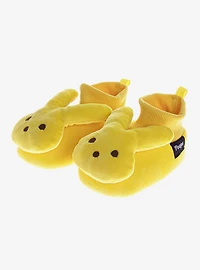 Peeps Sock Plush Fuzzy Dual Ladies Slippers Yellow