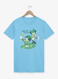 Disney Mickey Mouse And Minnie St. Patrick's Make Your Own Luck T-Shirt