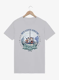 Disney Mickey Mouse And Minnie Winter Snow Globe We Love T-Shirt