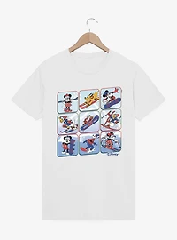 Disney Mickey Mouse And Friends Winter Snow Sport Panels T-Shirt