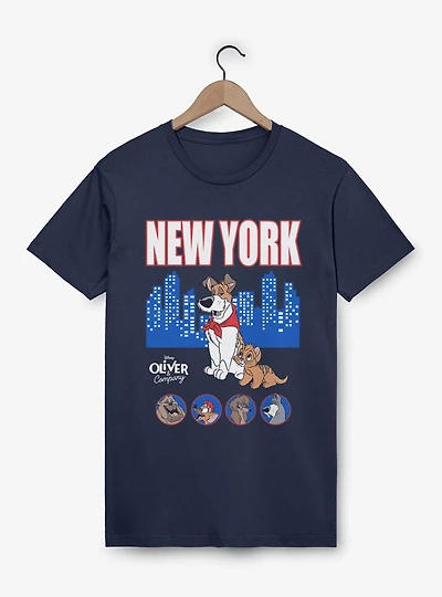 Disney Oliver & Company New York Skyline Characters T-Shirt