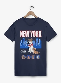 Disney Oliver & Company New York Skyline Characters T-Shirt
