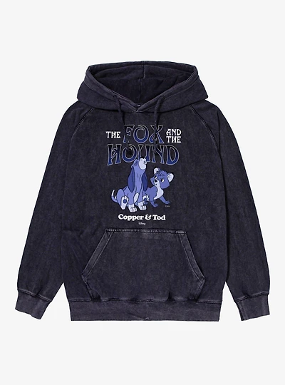 Disney The Fox And Hound Howling Blue Copper & Tod Mineral Wash Hoodie
