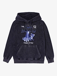 Disney The Fox And Hound Howling Blue Copper & Tod Mineral Wash Hoodie
