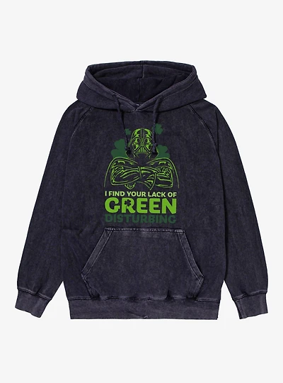 Star Wars Darth Vader St. Patrick's Your Lack Of Green Disturbing Mineral Wash Hoodie