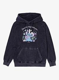 Disney Lilo And Stitch Some Bunny Loves You Easter Mineral Wash Hoodie