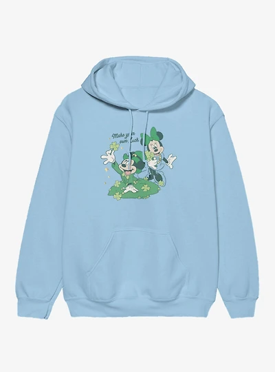 Disney Mickey Mouse And Minnie St. Patrick's Make Your Own Luck Hoodie