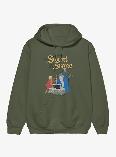 Disney The Sword Stone Poster Arthur And Merlin Hoodie