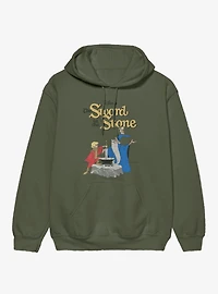 Disney The Sword Stone Poster Arthur And Merlin Hoodie