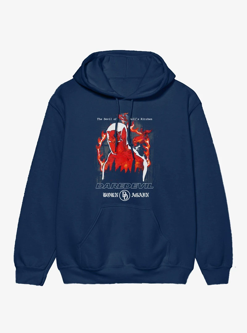 Daredevil Born Again Silhouette Of Flames Hoodie