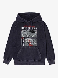 Marvel Comics Strongest One There Is Spider-Man and Hulk Mineral Wash Hoodie
