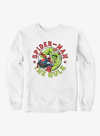 Marvel Comics Hulk Smash Spider-Man Circle Sweatshirt
