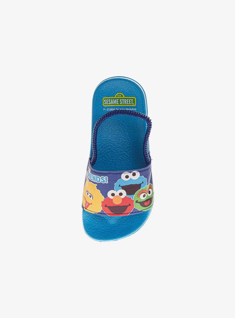 Sesame Street Characters Blue Slip-On Toddler & Little Kid Slide Sandals