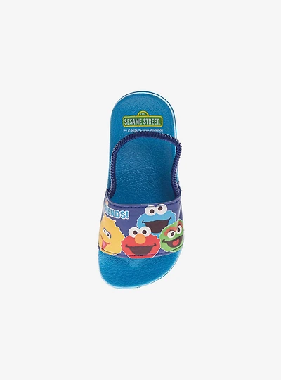 Sesame Street Characters Blue Slip-On Toddler & Little Kid Slide Sandals