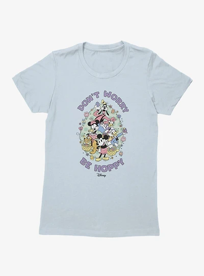 Disney Mickey Mouse And Friends Don't Worry Be Hoppy Easter Womens T-Shirt