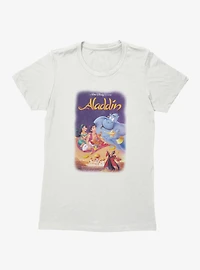 Disney Aladdin Classic Movie Cover Womens T-Shirt