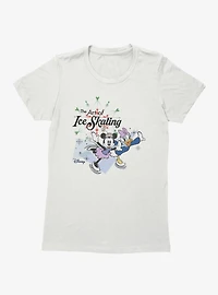 Disney Minnie Mouse And Daisy Duck The Art Of Ice Skating Womens T-Shirt