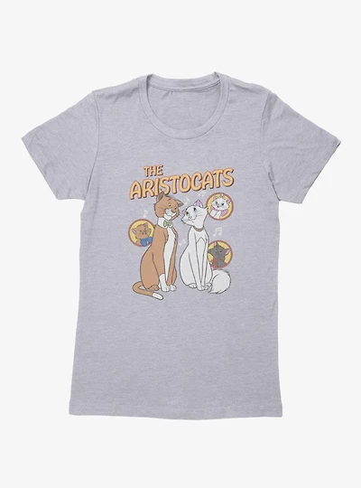 Disney The Aristocats Marie, Thomas& Kittens Womens T-Shirt