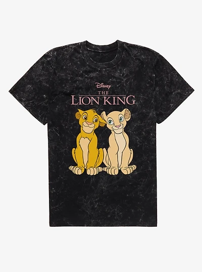 Disney The Lion King Simba And Nala Glance Mineral Wash T-Shirt