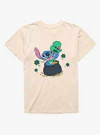 Disney Lilo And Stitch St. Patrick's Pot Of Gold Mineral Wash T-Shirt