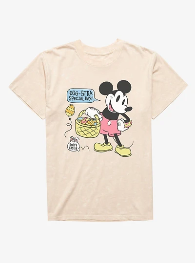 Disney Mickey Mouse Egg-Stra Special Day Hoppy Easter Mineral Wash T-Shirt