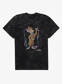 Disney The Great Mouse Detective Basil & Footprints Mineral Wash T-Shirt