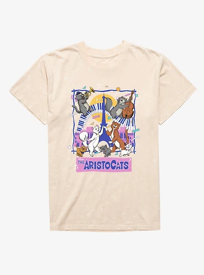 Disney The Aristocats Cat Jazz Music Mineral Wash T-Shirt