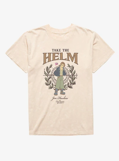Disney Treasure Planet Take The Helm Jim Hawkins Mineral Wash T-Shirt