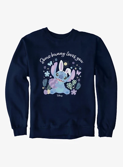 Disney Lilo And Stitch Some Bunny Loves You Easter Sweatshirt