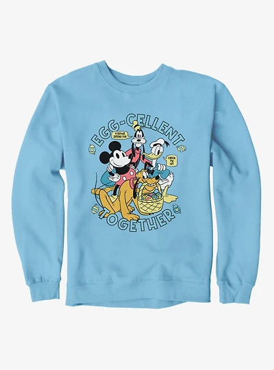 Disney Mickey Mouse And Friends Easter Egg-Cellent Together Sweatshirt
