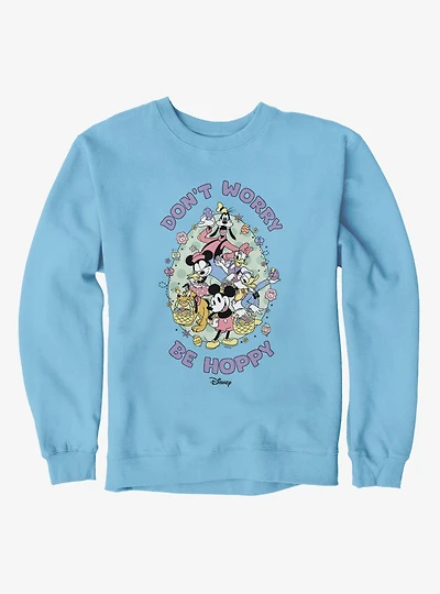 Disney Mickey Mouse And Friends Don't Worry Be Hoppy Easter Sweatshirt