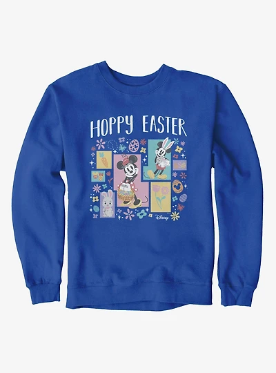 Disney Mickey Mouse And Minnie Hoppy Easter Blocks Sweatshirt