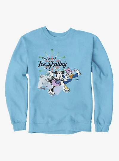 Disney Minnie Mouse And Daisy Duck The Art Of Ice Skating Sweatshirt
