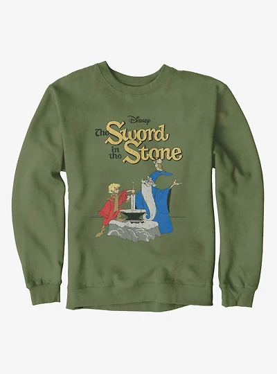 Disney The Sword Stone Poster Arthur And Merlin Sweatshirt