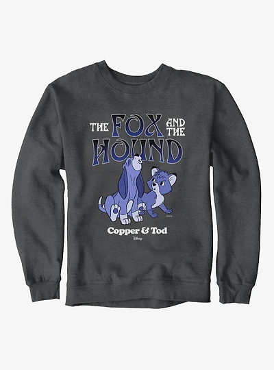Disney The Fox And Hound Howling Blue Copper & Tod Sweatshirt