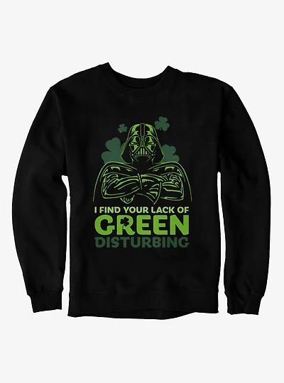 Star Wars Darth Vader St. Patrick's Your Lack Of Green Disturbing Sweatshirt