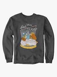 Disney Lady And The Tramp Dinner Kiss Sweatshirt