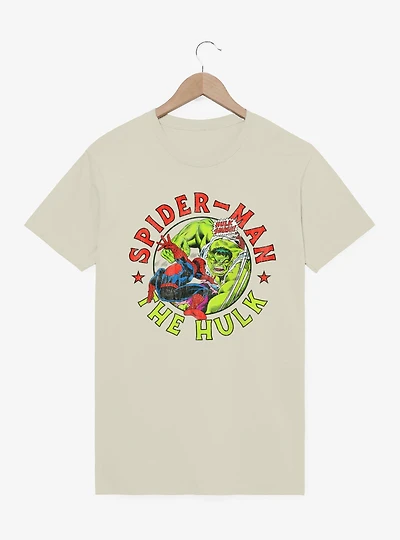 Marvel Comics Hulk Smash Spider-Man Circle T-Shirt