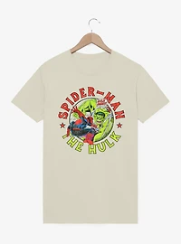 Marvel Comics Hulk Smash Spider-Man Circle T-Shirt