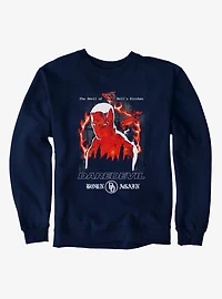 Daredevil Born Again Silhouette Of Flames Sweatshirt