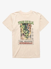 Marvel Comics 1962 Spider-Man And Hulk Mineral Wash T-Shirt