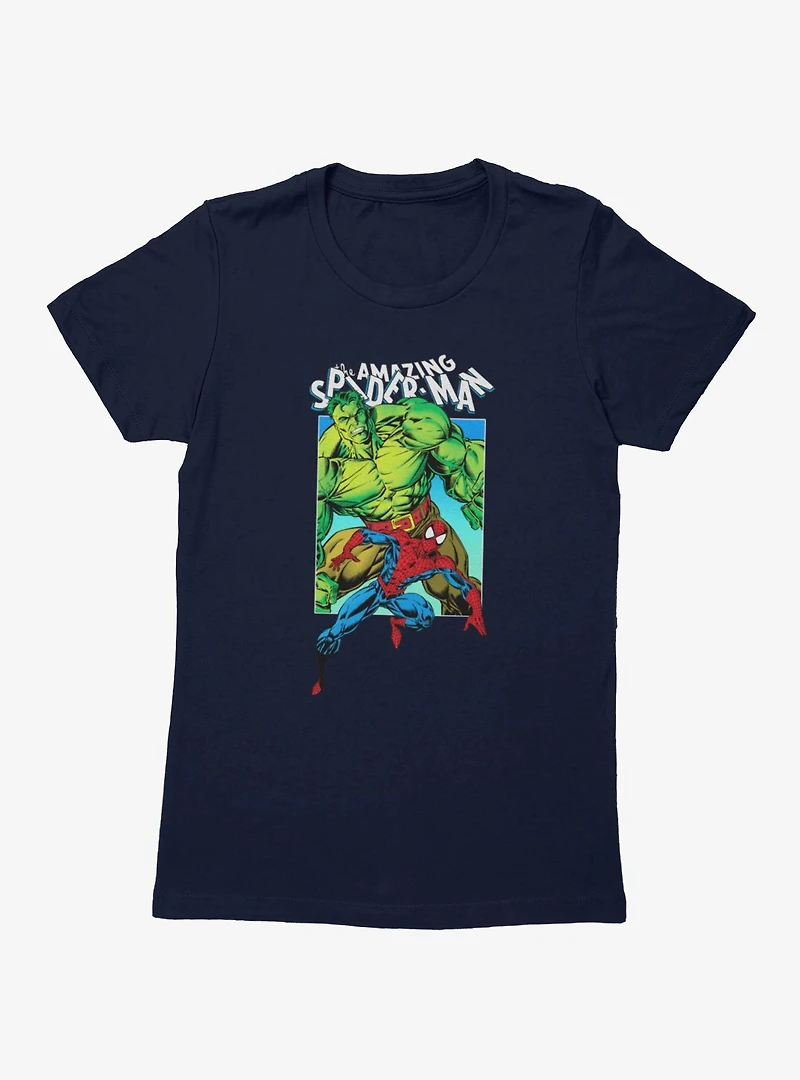 Marvel Comics Spider-Man And Hulk Appear Womens T-Shirt