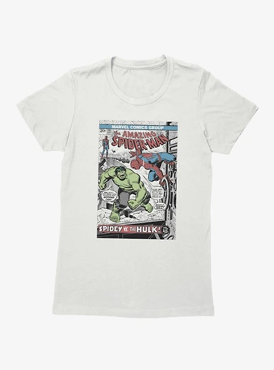 Marvel Comics Cover Amazing Spider-Man Vs The Hulk Womens T-Shirt