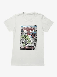Marvel Comics Cover Amazing Spider-Man Vs The Hulk Womens T-Shirt