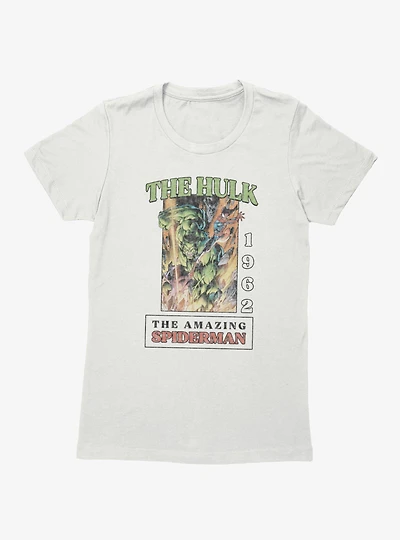 Marvel Comics 1962 Spider-Man And Hulk Womens T-Shirt