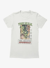 Marvel Comics 1962 Spider-Man And Hulk Womens T-Shirt